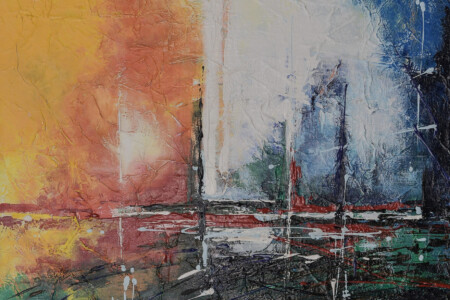 105x75 Opera d’arte contemporanea pittorica di Maddalena Lippo intitolata il viaggio di icaro