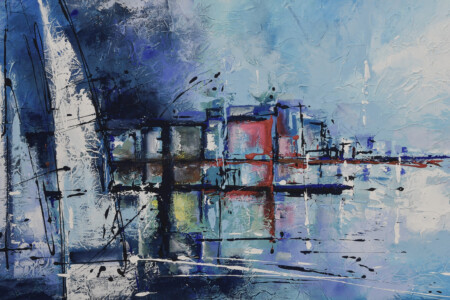 120x70 Opera d’arte contemporanea pittorica di Maddalena Lippo intitolata Stay until dusk