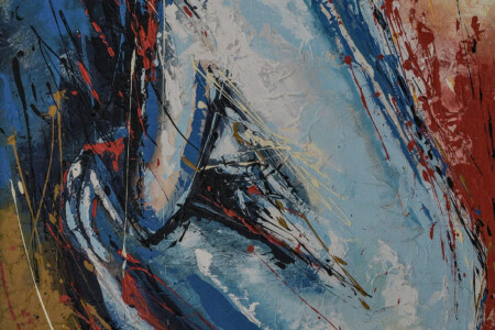 150x95 Opera d’arte contemporanea pittorica di Maddalena Lippo intitolata On my own