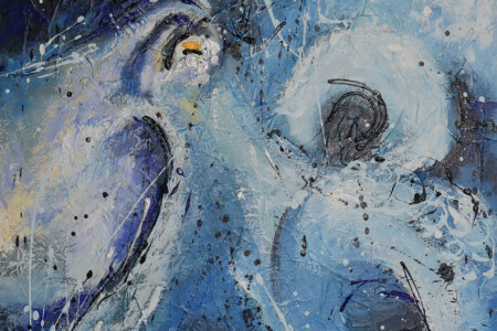 95x73 Opera d’arte contemporanea pittorica di Maddalena Lippo intitolata something in the water