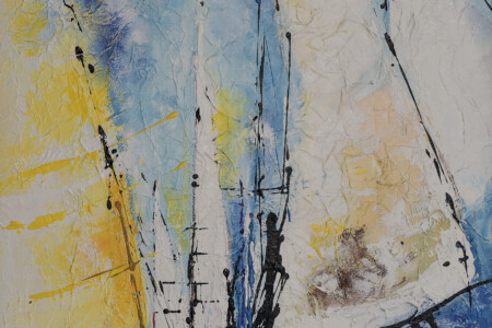 75x105 Opera d’arte contemporanea pittorica di Maddalena Lippo intitolata la danza delle polene