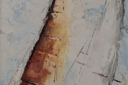 40x50 Opera d’arte contemporanea pittorica di Maddalena Lippo intitolata obliquità