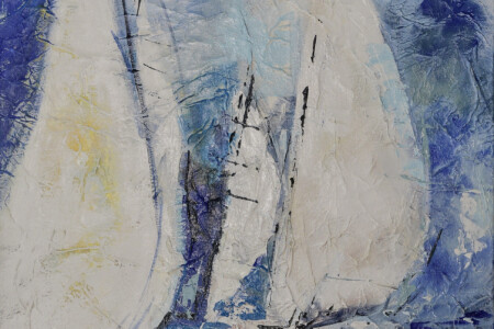 60x80 Opera d’arte contemporanea pittorica di Maddalena Lippo intitolata soffio di vento