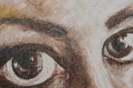 57x73 Opera d’arte contemporanea pittorica di Maddalena Lippo intitolata @ju_sy_key